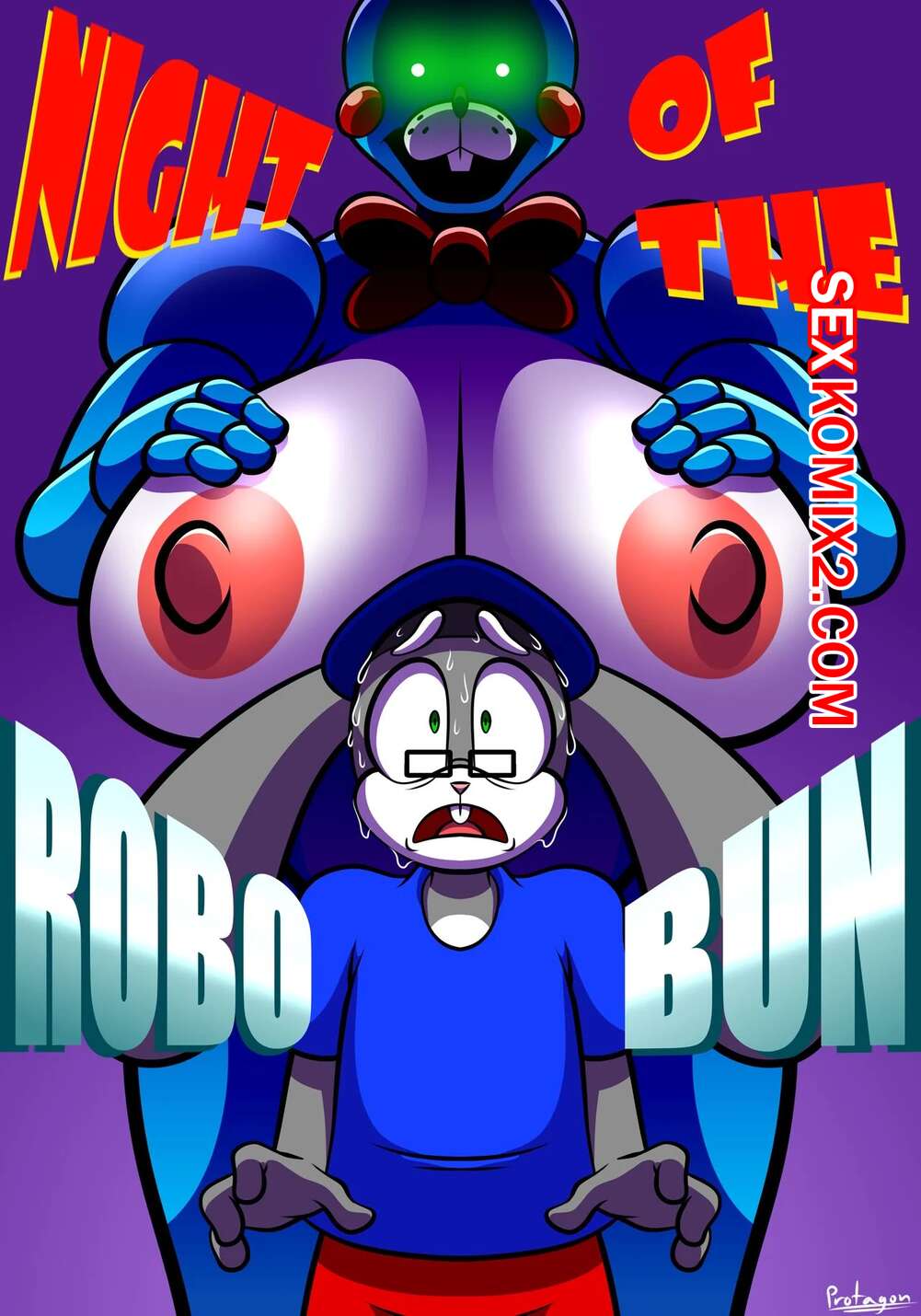 🍓 Порно комикс FNaF. Ночь Робобулочки. Night of the Robo Bun. Protagon эро  комикс Она пришла к 🍓 | Порно комиксы | bonsporn.com