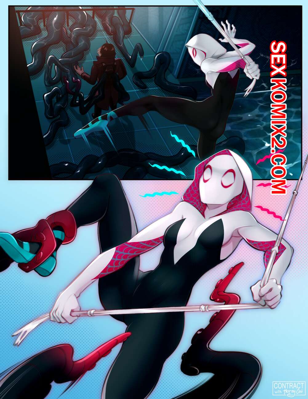 🍓 Порно комикс Гвен. Контракт с Пауком Гвен. Contract with Spider Gwen.  Horny Oni эро комикс врага и он 🍓 | Порно комиксы | bonsporn.com