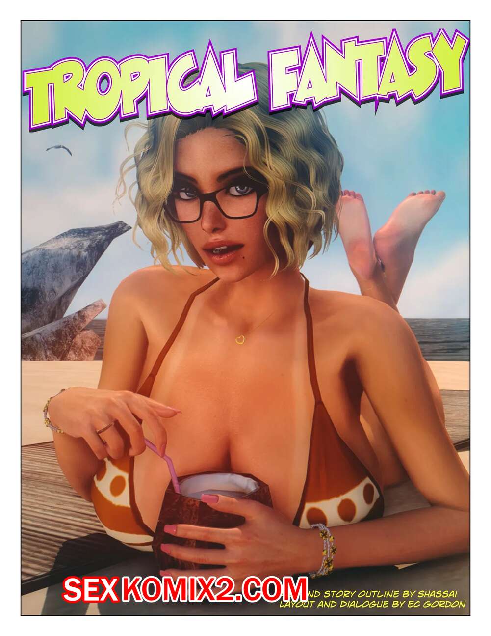 🍓 Порно комикс Тропические фантазии. Tropical Fantasy эро комикс топлес.  Там красотка 🍓 | Порно комиксы | bonsporn.com